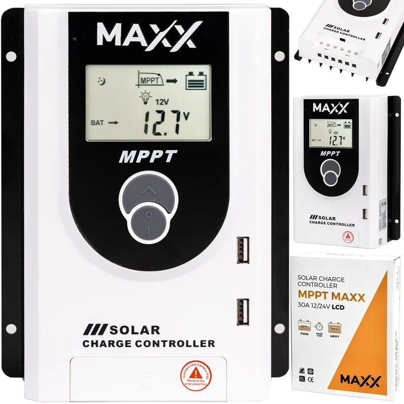 Cena promocyjna Regulator ładowania kontroler solarny 12V panel LCD 30A MPPT 4SUN