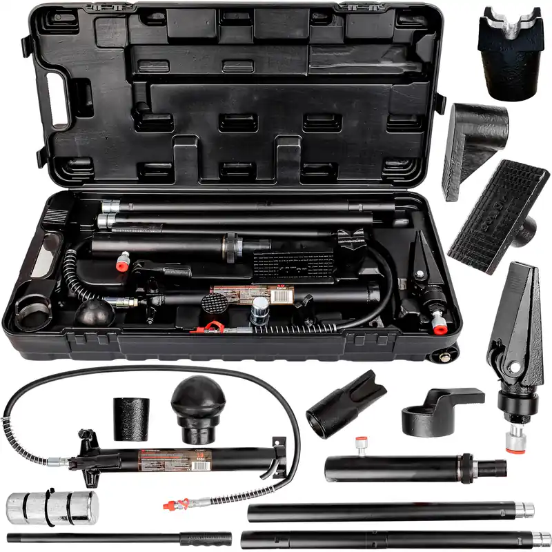 Rozpieraki hydrauliczne pompa siłownik blacharski 10 ton + akcesoria FORSAGE Darmowy zwrot