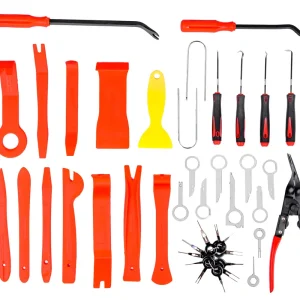 Ściągacze do tapicerki w etui 43 el (zestaw ściągaczy) SILVER Wyprzedaż