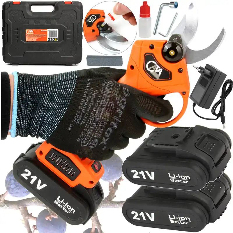 Sekator akumulatorowy kowadełkowy nożyce ogrodowe elektryczne 2x aku CATA MAR-POL Oferta czasowa