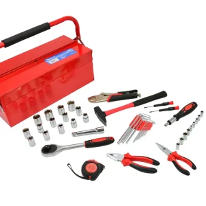 Skrzynka Narzędziowa Metalowa z Wyposażeniem 64 elementy GEKO Popularny