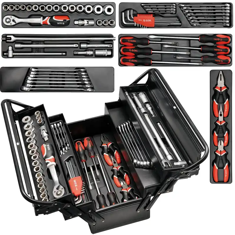 Zniżka Skrzynka z narzędziami klucze 62el YT-3895 YATO