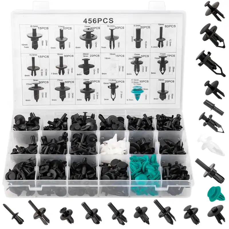 Spinki i kołki samochodowe 456 szt sortownik GEKO Wysoka jakość