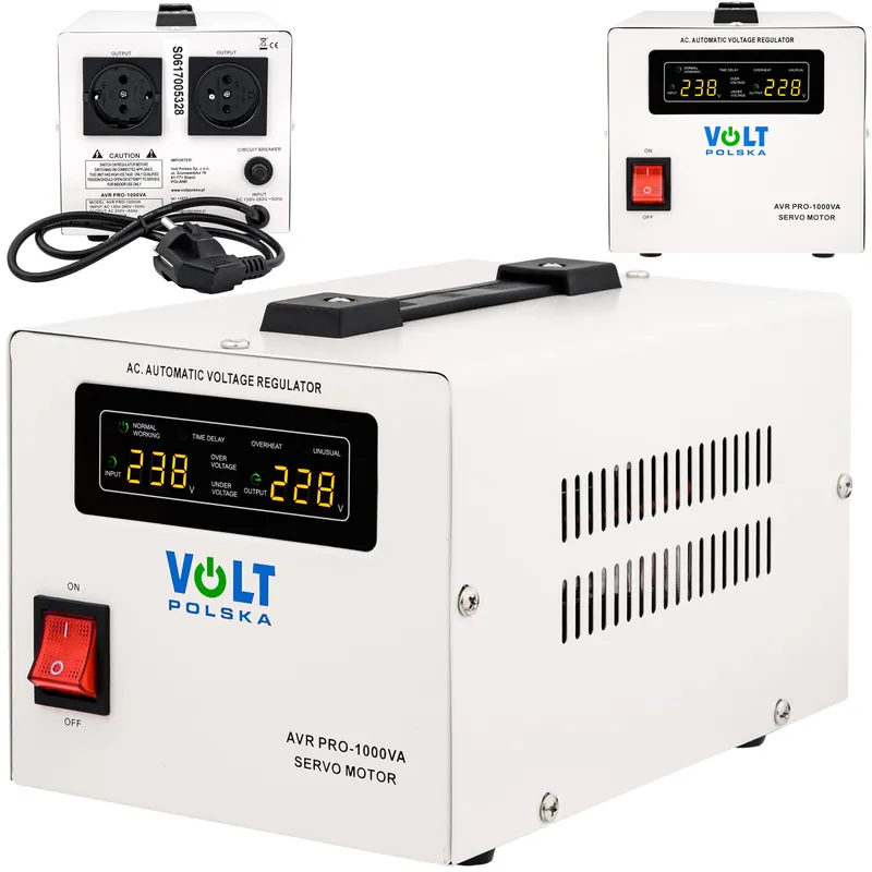 Stabilizator napięcia AVR PRO 1000 VA SERVO 3% do agregatVOLT POLSKA Nie przegap