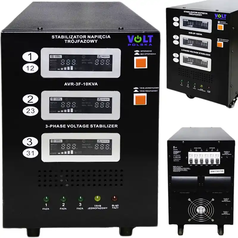 Bezpieczne zakupy Stabilizator napięcia AVR PRO 25kVA trójfazowy 3% VOLT POLSKA