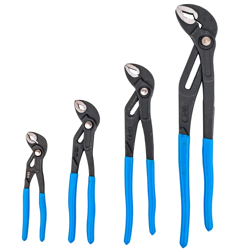 Wysoka jakość Szczypce nastawne do rur - zestaw 4szt. wraz z płachtą FALON-TECH