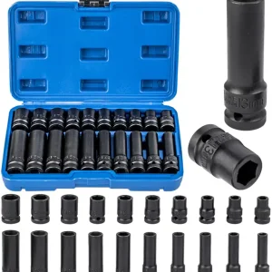 Sześciokątne nasadki udarowe 1/2" 10-19mm 20el SILVER Szybka wysyłka