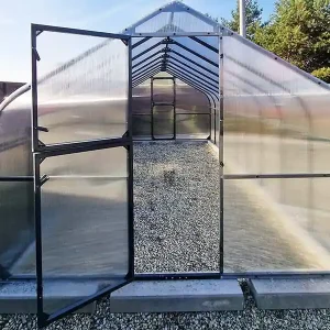 Bezpieczne zakupy Szklarnia ogrodowa poliwęglan premium plus 300x600 18m2 kolor antracyt PTF