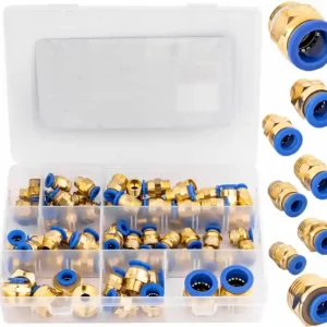 Ostatnia szansa Szybkozłączki pneumatyczne gwintowane 4-16mm 1/4" 3/8" 1/2" do wąż 72 szt FALON-TECH