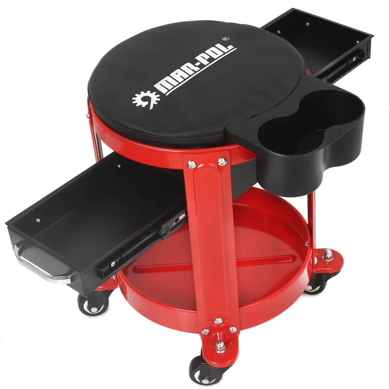 Taboret warsztatowy stołek z szufladami regulowany MAR-POL Super okazja