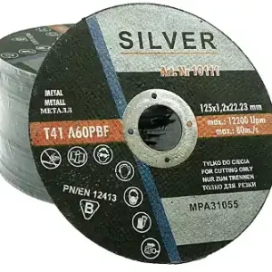 Tarcza do cięcia metalu stali 125x1.2 mm SILVER Taniej