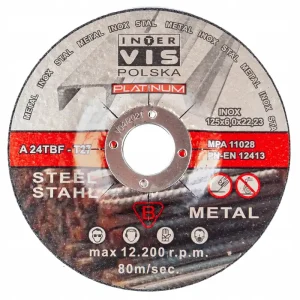 Tarcza do szlifowania metalu stali 125x6x22.23mm INTER-VIS PL Cena promocyjna