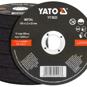Tarcze tarcza do cięcia metalu stali inox 125 x 1,2 mm zestaw 100 sztukYATO Taniej
