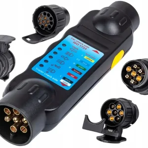 Najlepsza cena Tester gniazda wtyczki przyczepy haka holowniczego bezprzewodowy + adaptery