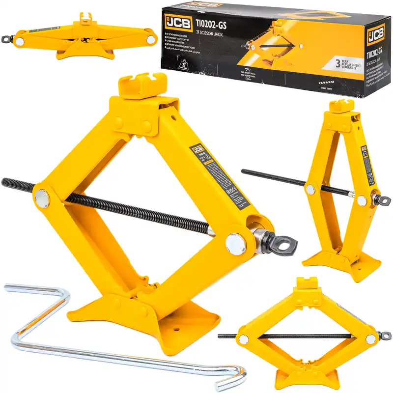 Kup teraz Trapezowy podnośnik samochodowy warsztatowy lewarek do kół 2T 2000 kg JCB