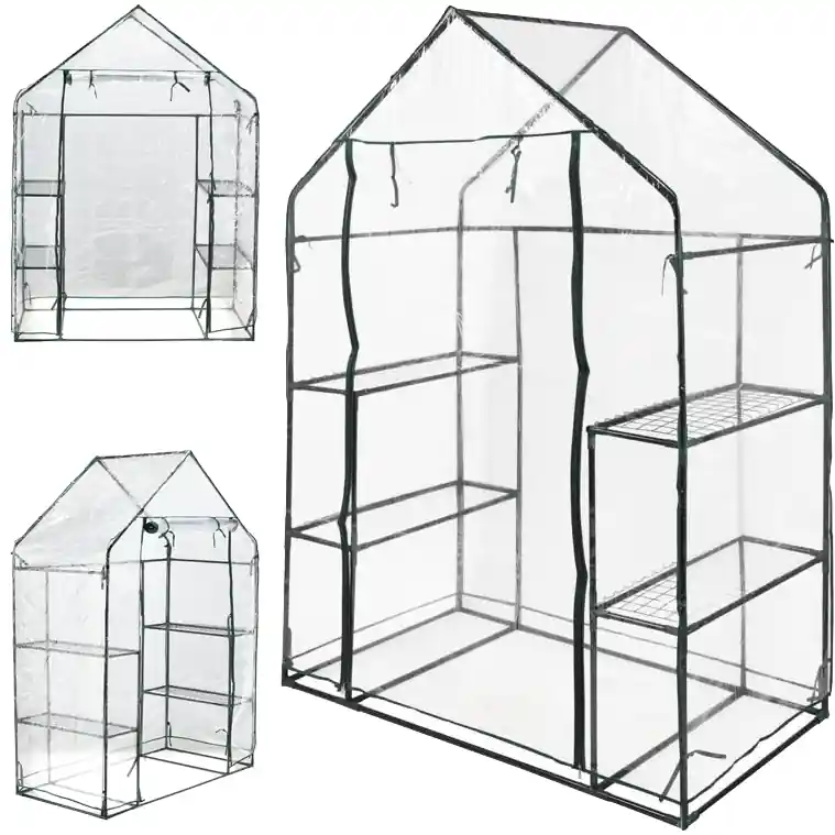 Tunel foliowy folia szklarnia ogrodowa 4 półki FLO YATO Nie przegap