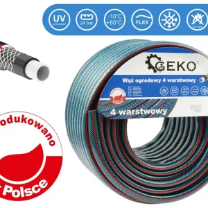Wąż ogrodowy do wody 4-warstwowy 3/4" 30m GEKO Wysoka jakość