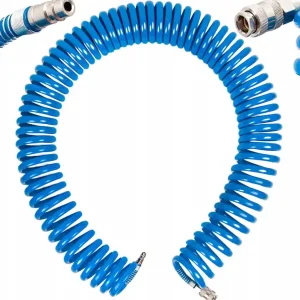 Nie przegap Wąż przewód pneumatyczny spiralny 20m SILVER