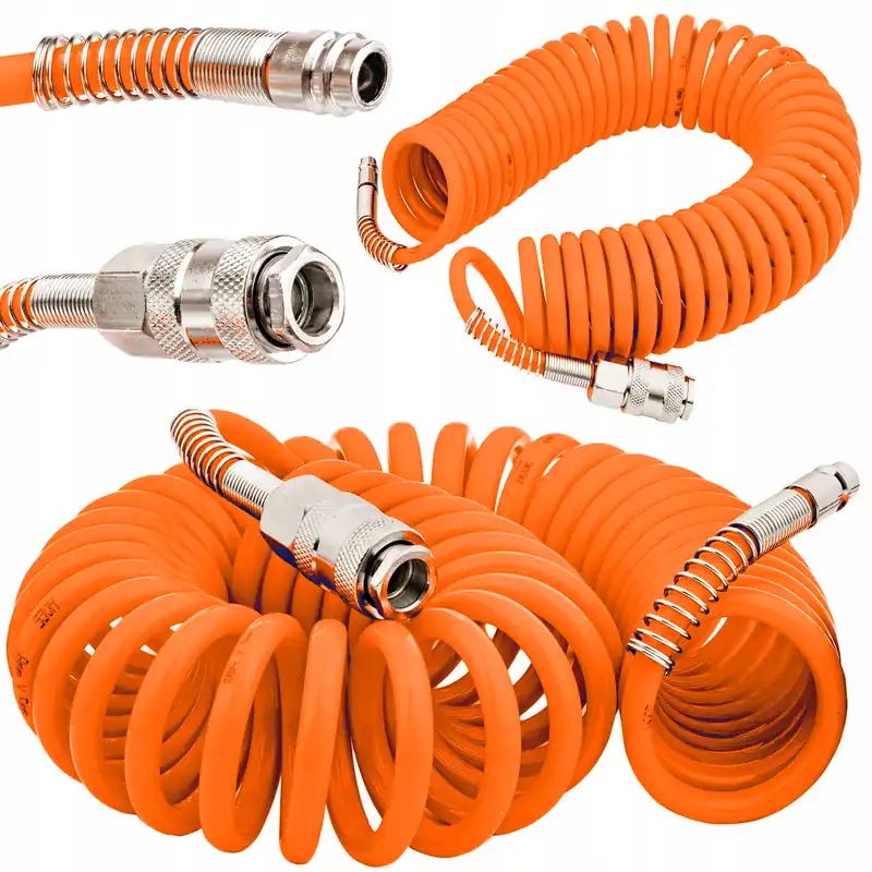 Tylko dziś Wąż przewód pneumatyczny spiralny do kompresora sprężarki zakuwany 8x12 10m MAR-POL