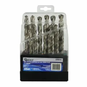 Wiertła do metalu 1-13 mm wiertło (zestaw 25szt) GEKO Hit sprzedaży