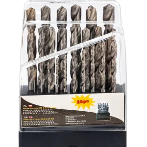 Darmowy zwrot Wiertła do metalu 1-13 mm wiertło (zestaw 25szt) SILVER