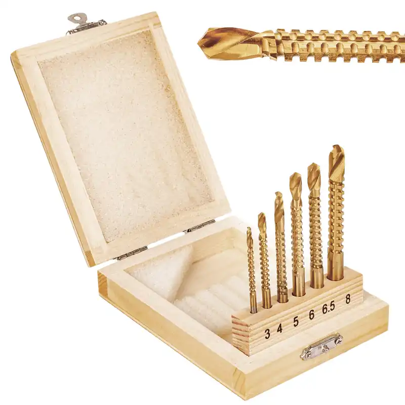 Wiertła frezujące HSS-TiN 3-8mm 6 szt. SILVER Dostępne od ręki