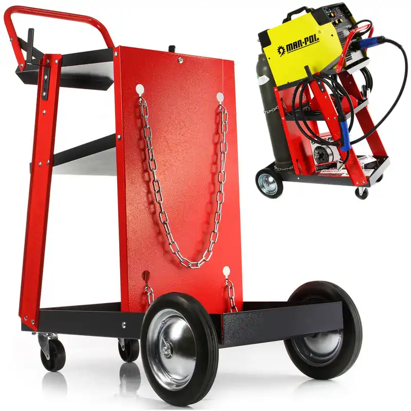 Wyprzedaż Wózek spawalniczy do spawarek z półką miejscem na butlę 3 półki MAR-POL