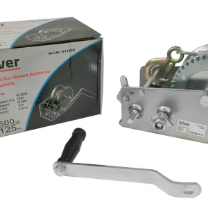 Oferta limitowana Wyciągarka korbowa linowa uciąg 1136 kg 2500 LBS SILVER