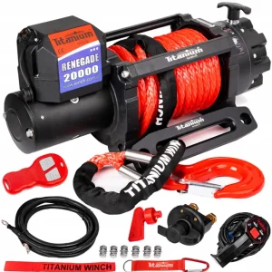 Wyciągarka wciagarka 20000lbs RENEGADE do lawety LBS 9T 24v lina syntetyczna szybka TITANIUM WINCH Kup teraz