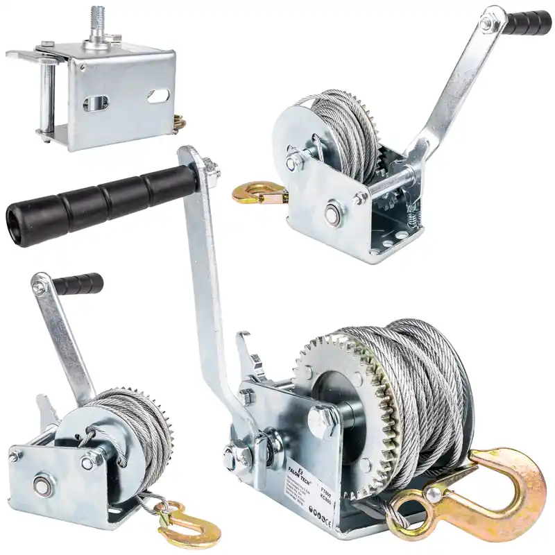 Wyciągarka wciągarka ręczna korbowa linowa 800 LBS 360kg FALON-TECH Wysoka jakość