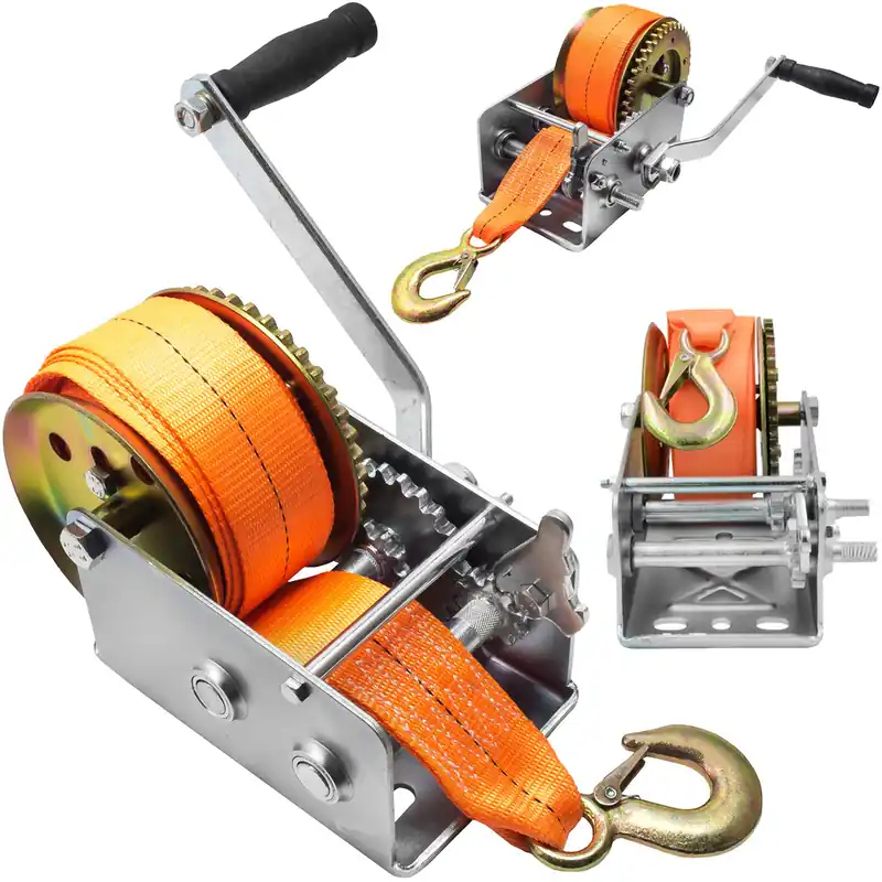 Wyprzedaż Wyciągarka wciągarka ręczna korbowa taśmowa pasowa na korbę 1125kg 2500 LBS FALON-TECH