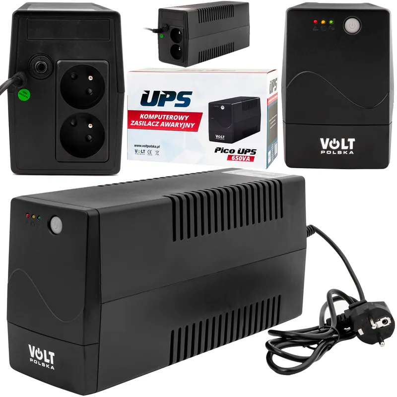 Zasilacz awaryjny UPS 650Va/360W 7Ah aku 230V PICO VOLT POLSKA Okazja