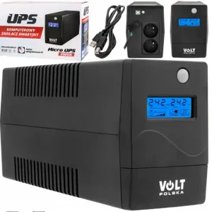 Zasilacz awaryjny UPS LCD 650Va 360W 7Ah + program VOLT POLSKA Popularny