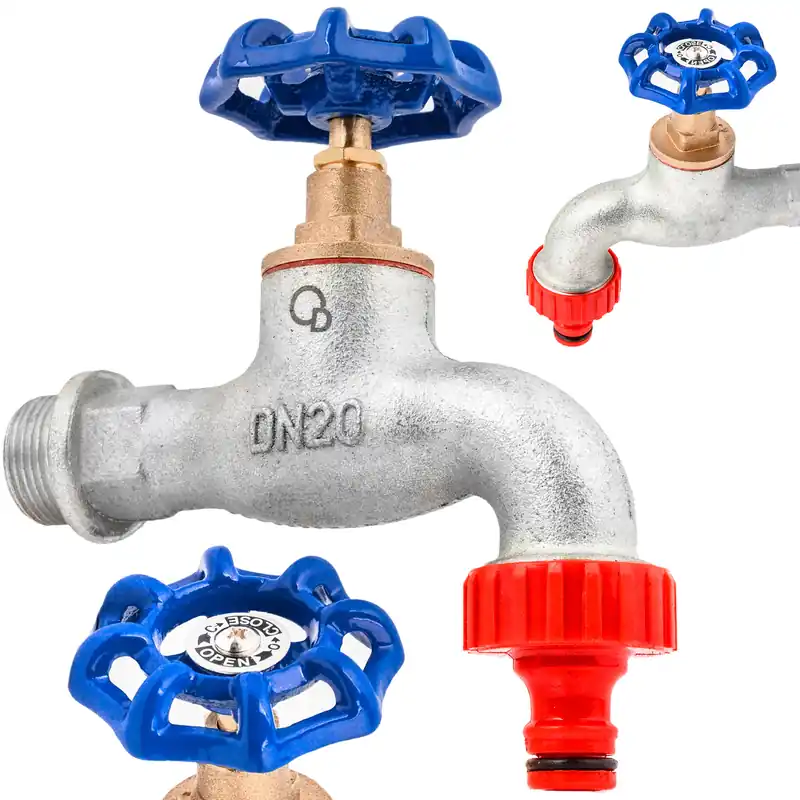 Zawór kran czerpalny grzybkowy żeliwny ocynkowany z szybkozłączką 3/4" DN20 DIAMOND Oferta