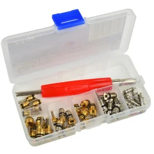 Zaworki do klimatyzacji samochodu - zestaw zaworków z kluczem GEKO Najlepsza cena