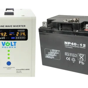 Zestaw Awaryjne Zasilanie Pieca CO Przetwornica 800E + Akumulator 40A VOLT POLSKA Hit sprzedaży