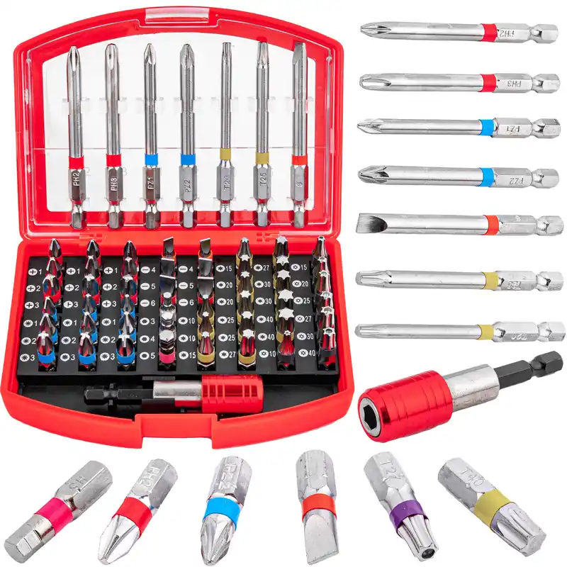 Zestaw Bitów 56 el. 1/4" - 25mm, 75mm Bity Torx Imbus MAR-POL Oferta limitowana