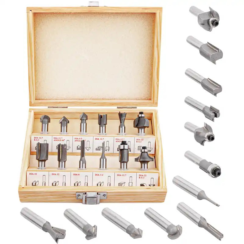 Zestaw frezów łożyskowanych do drewna frezy trzpieniowe kształtowe 12el SILVER Ekspresowa dostawa