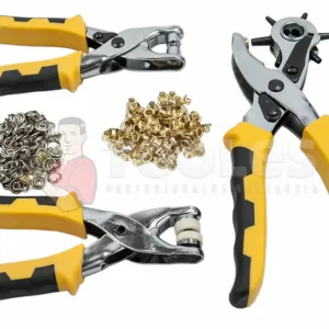 Zestaw kaletniczy oczka nity dziurkacz napy do dziurkowania 128el GEKO Darmowy zwrot