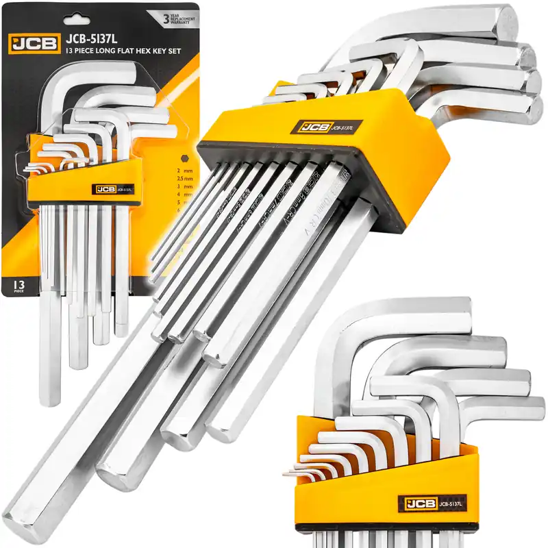 Zestaw klucze imbusowe wkrętaki imbusy crv długie 13el 2-19mm JCB Bezpieczna płatność