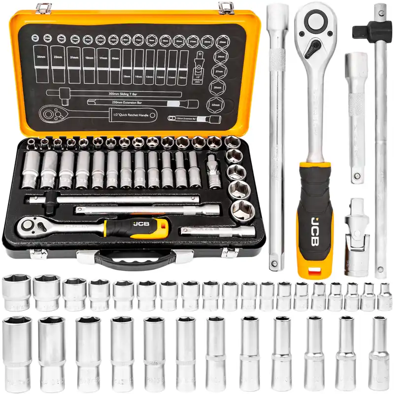 Zestaw klucze nasadowe z grzechotką 36 elementów 1/2" JCB Najlepsza cena