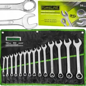 Sprawdź teraz Zestaw kluczy płasko oczkowych klucze płaskie oczkowe CRV 10-32 mm 14 szt FORSLINE