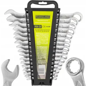 Wysoka jakość Zestaw kluczy płasko oczkowych klucze płaskie oczkowe CRV 6-24mm 16el FORSLINE