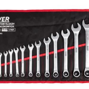 Zestaw kluczy płasko-oczkowych 6-32mm klucze 17 elem. + płachta SILVER Super okazja