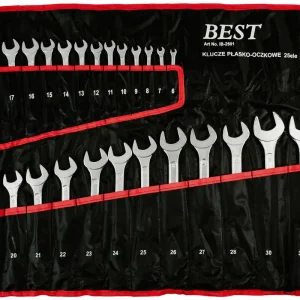 Zestaw kluczy płasko-oczkowych 6-32mm klucze 25 elem. + płachta Ostatnia szansa