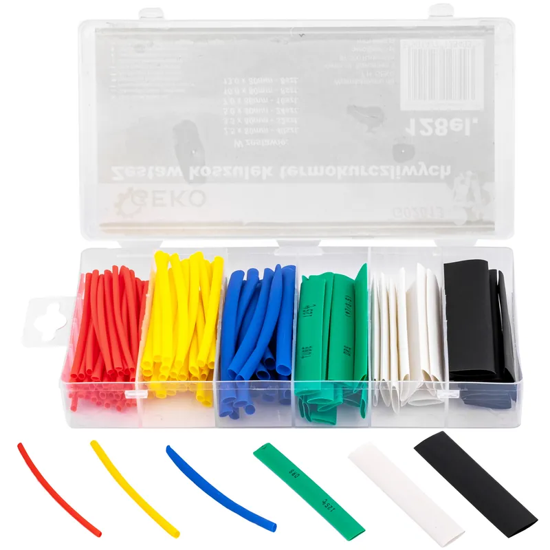 Hit cenowy Zestaw koszulek rurki termokurczliwe 128 szt GEKO