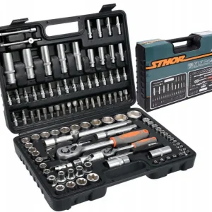 Szybka wysyłka Zestaw narzędziowy klucze nasadki grzechotki bity 108el STOHR 58693 YATO