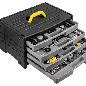 Zestaw narzędziowy klucze nasadowe wkrętaki bity szczypce 135 el. WMC Wyprzedaż