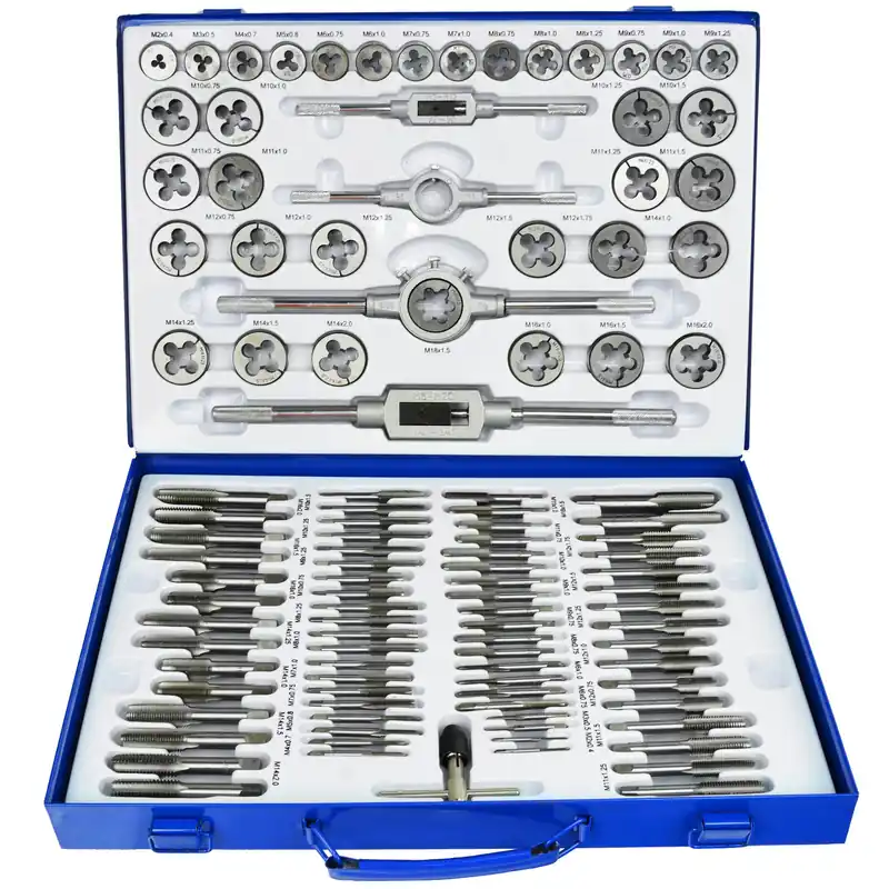 Zestaw narzynki gwintowniki kalibrowniki 110 sztuk SILVER Tani