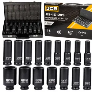 Zestaw nasadki udarowe głębokie do klucz pneumatyczne 1/2" 10-36mm 16el JCB Zamów teraz